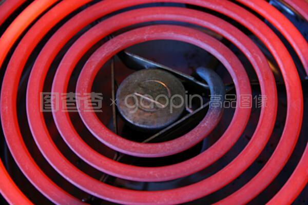 红色热电炉线圈